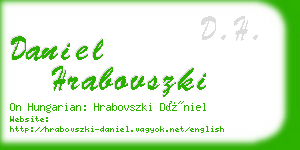 daniel hrabovszki business card